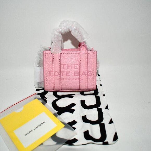 Marc Jacobs The NANO Tote Bag Charm in Ribbon Pink #2F3SCP005S07-669 NWT Detail - Picture 1 of 6